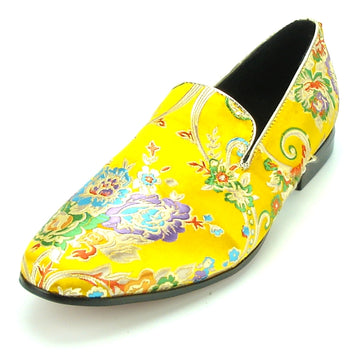 Fiesso FI-7151 Yellow Loafers