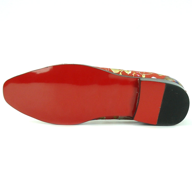 Fiesso FI-7155 Red Loafers