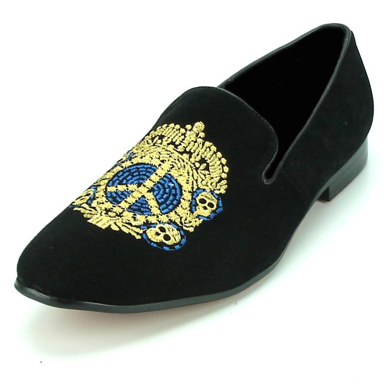 Fiesso FI-7181 Black Loafers