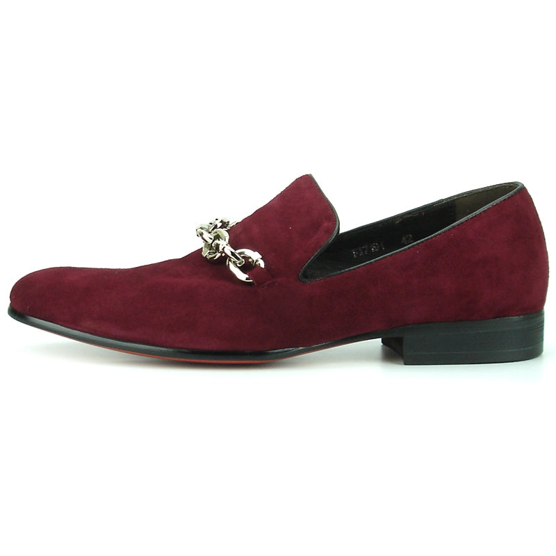 Fiesso FI-7191 Burgundy Loafers