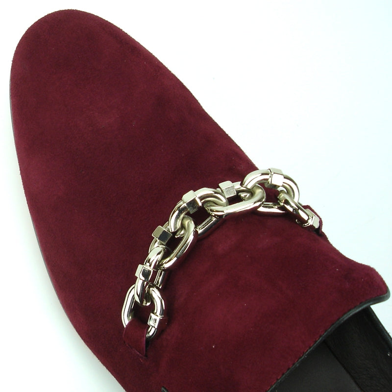 Fiesso FI-7191 Burgundy Loafers