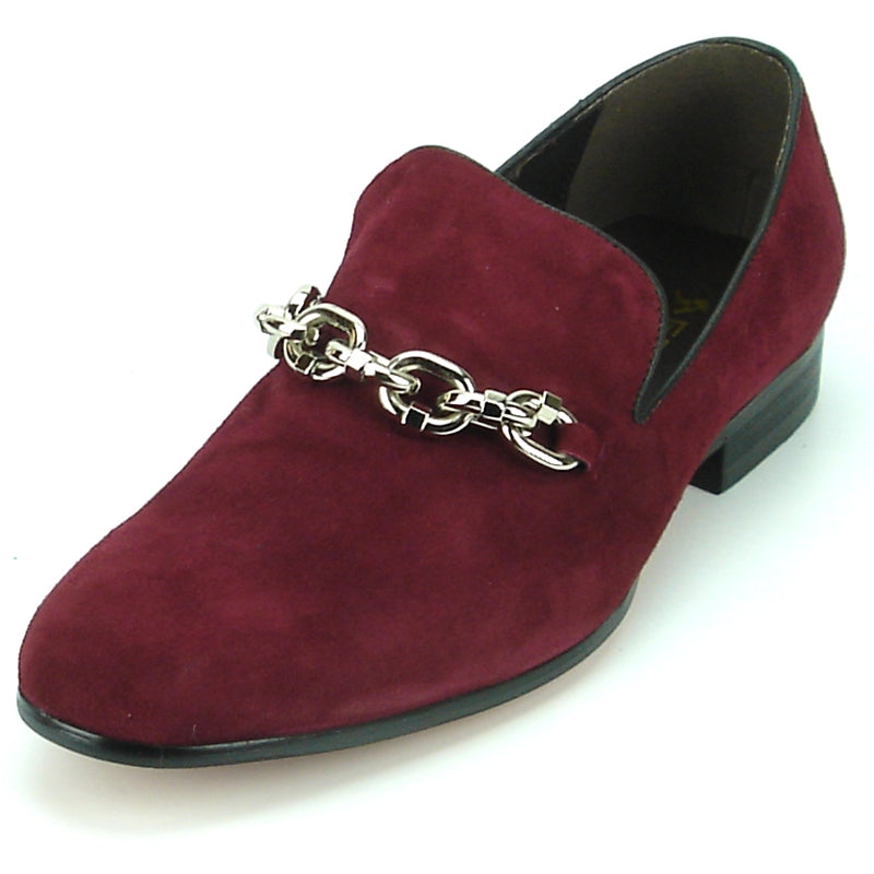 Fiesso FI-7191 Burgundy Loafers