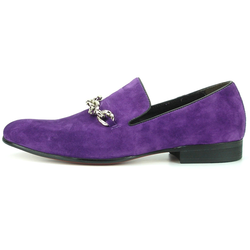 Fiesso FI-7191 Purple Loafers