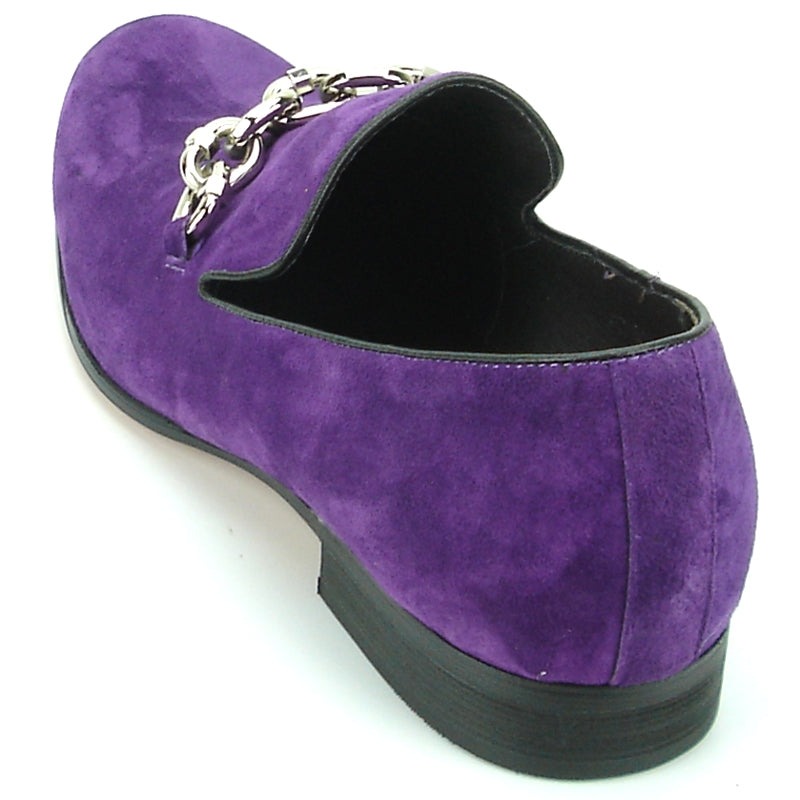 Fiesso FI-7191 Purple Loafers