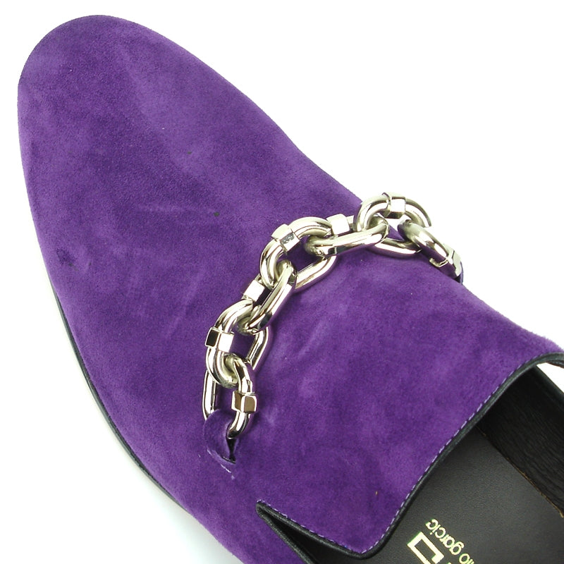 Fiesso FI-7191 Purple Loafers