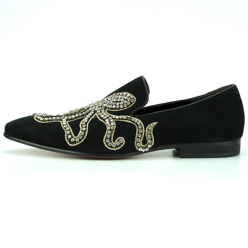 Fiesso FI-7194 Black Loafers