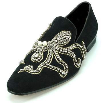 Fiesso FI-7194 Black Loafers