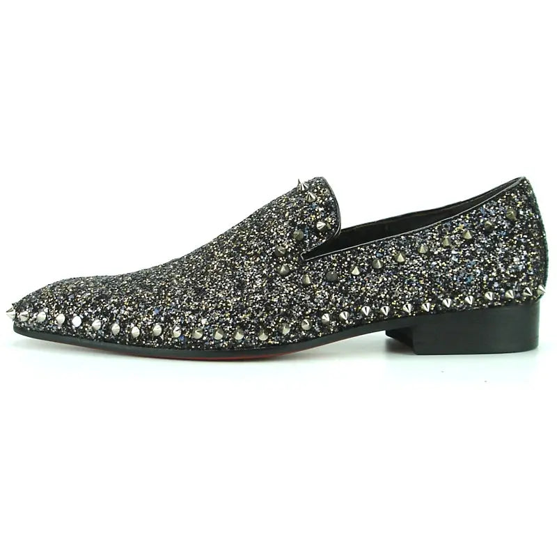 Fiesso FI-7198 Black Loafers
