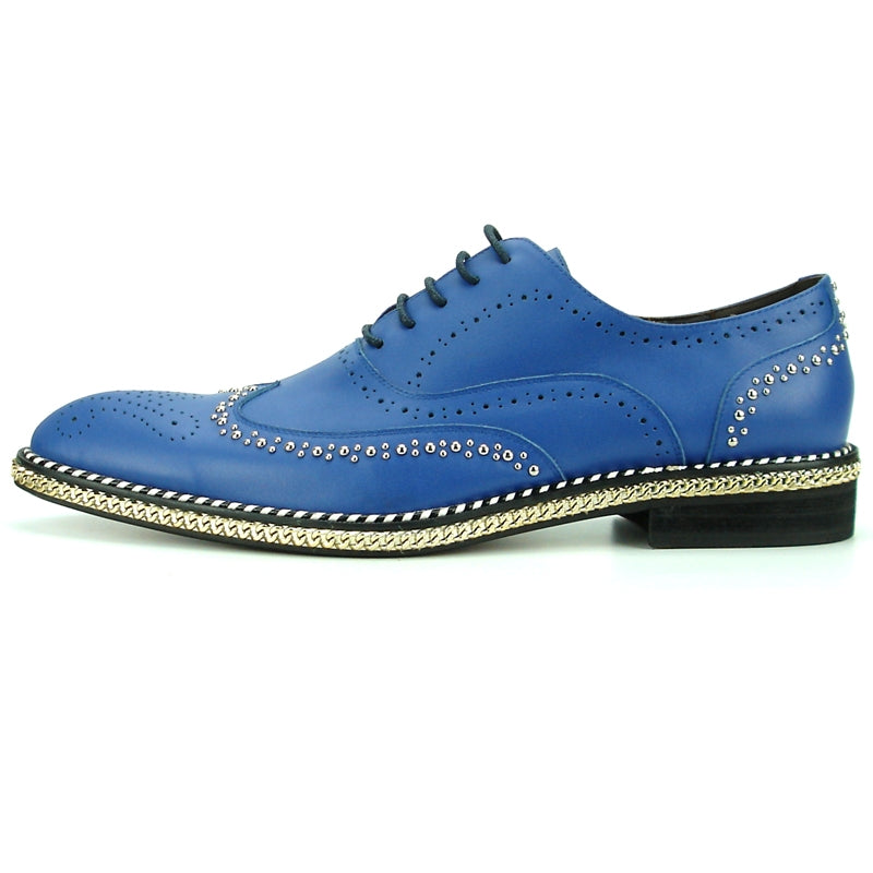 Fiesso FI-7201 Blue Oxfords