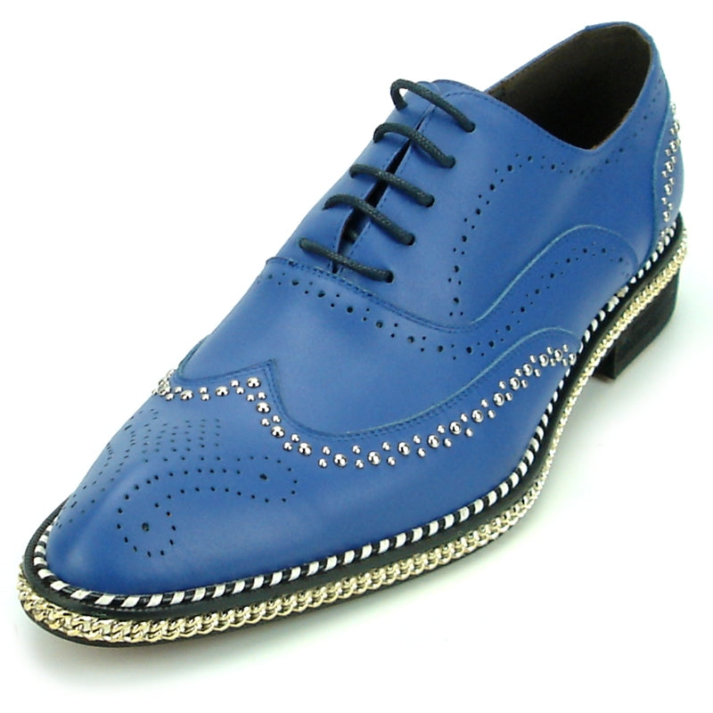 Fiesso FI-7201 Blue Oxfords