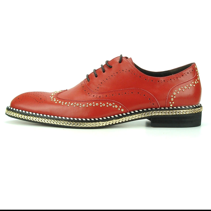 Fiesso FI-7201 Red Oxfords