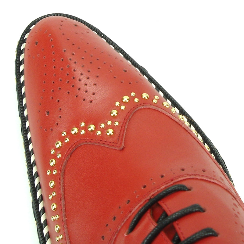 Fiesso FI-7201 Red Oxfords