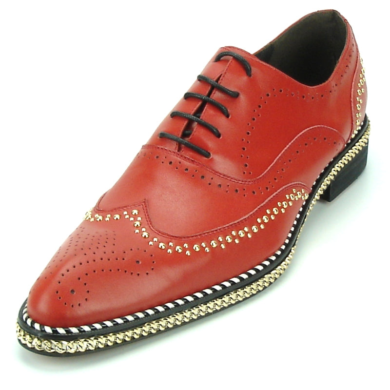 Fiesso FI-7201 Red Oxfords