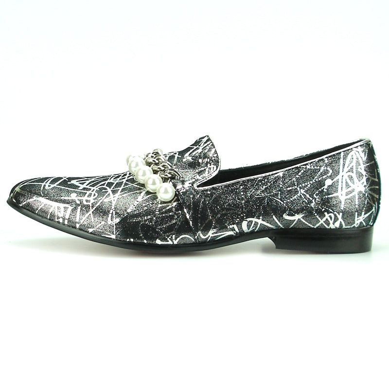 Fiesso FI-7215 Silver Loafers