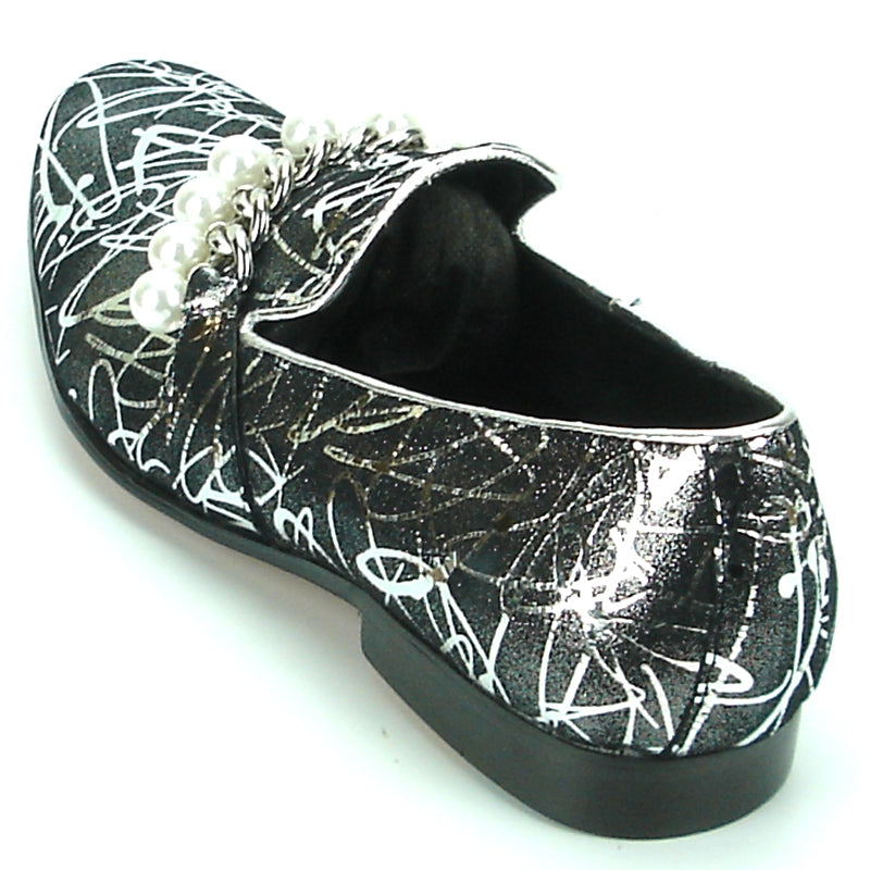 Fiesso FI-7215 Silver Loafers