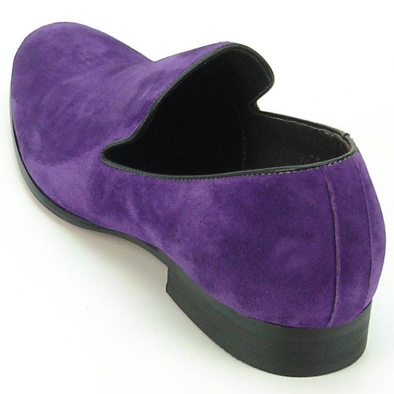 Fiesso FI-7216 Purple Suede Loafers