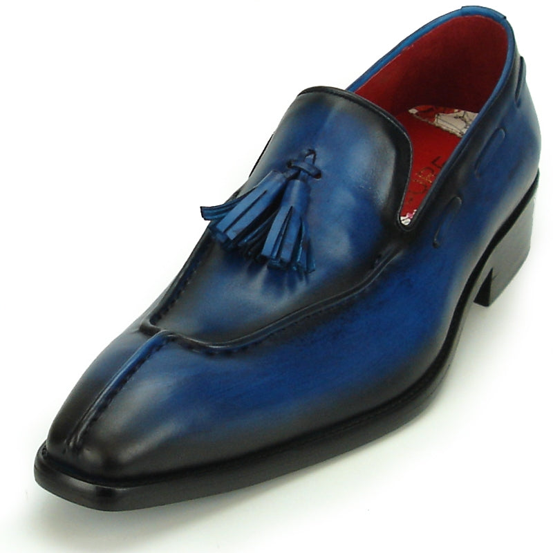 Fiesso FI-8701 Blue Encore Loafers