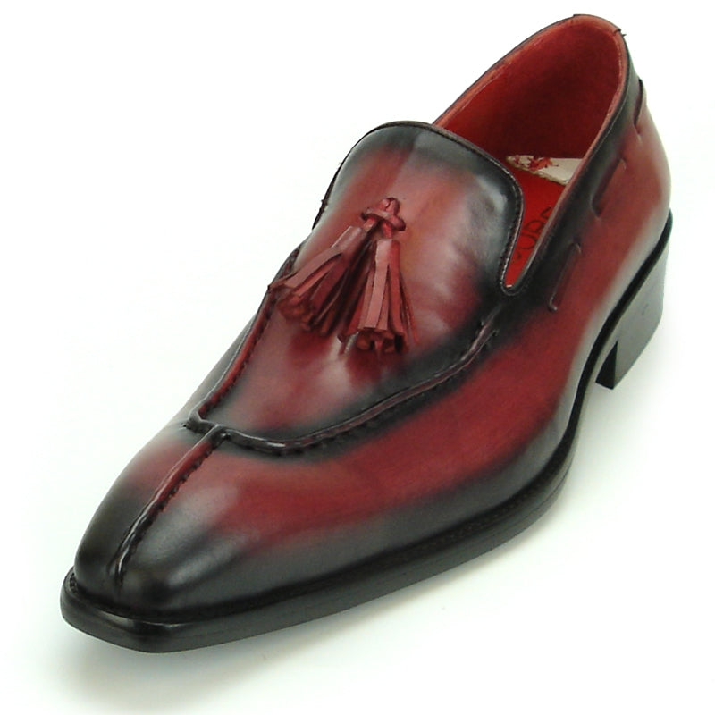 Fiesso FI-8701 Burgundy Encore Loafers