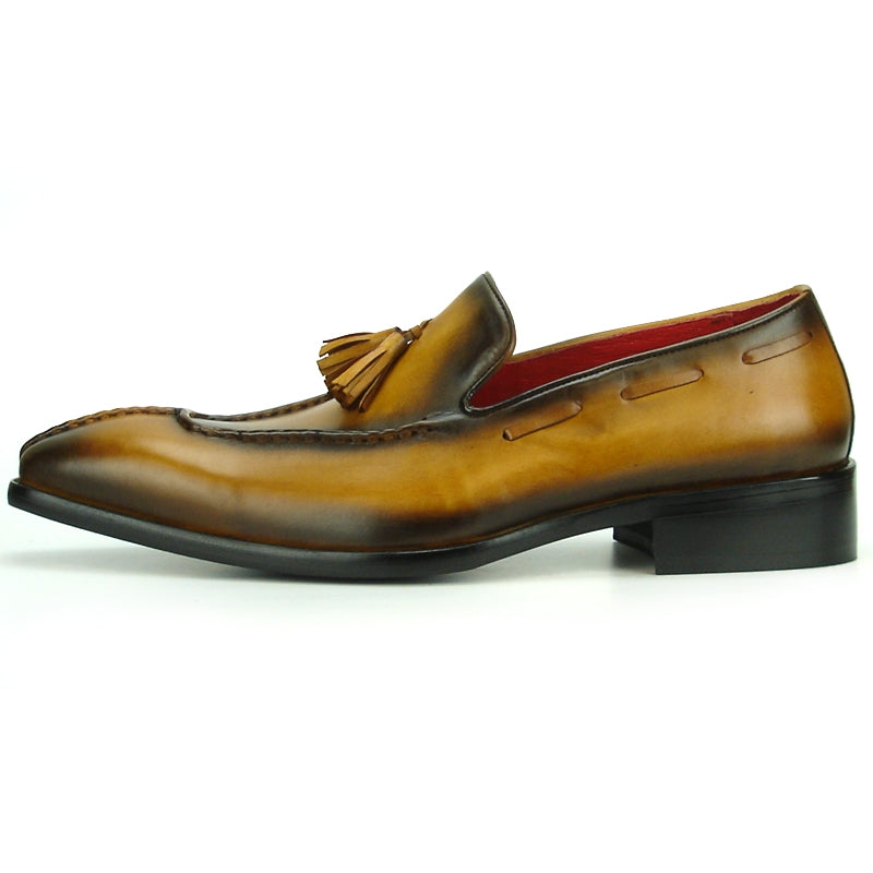 Fiesso FI-8701 Tan Encore Loafers