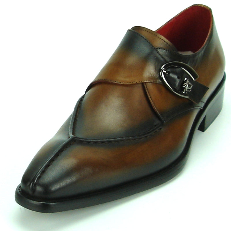 Fiesso FI-8712 Coffee Encore Monk Straps