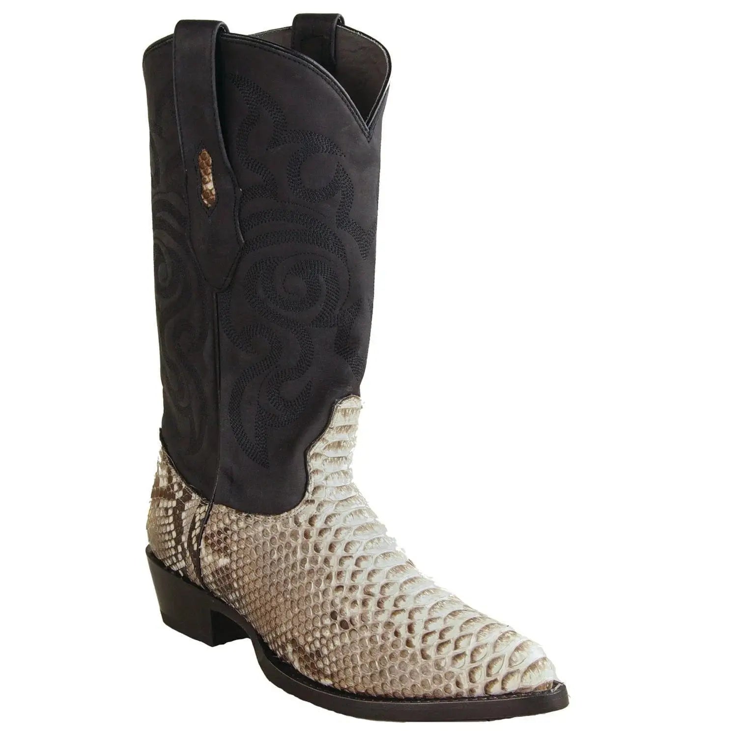 Los Altos 99N5749 Men's Natural Genuine Python J Toe Cowboy Boots