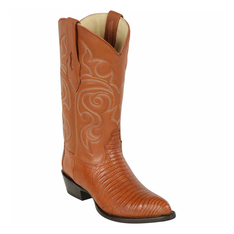 Los Altos 990751 Men's Honey Genuine Teju J Toe Cowboy Boots