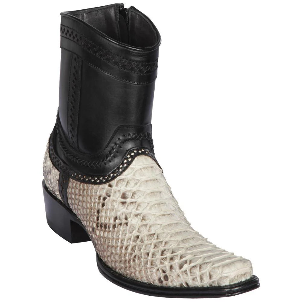 Los Altos 76B5749 Men's Natural Genuine Python European Square Toe Cowboy Boots