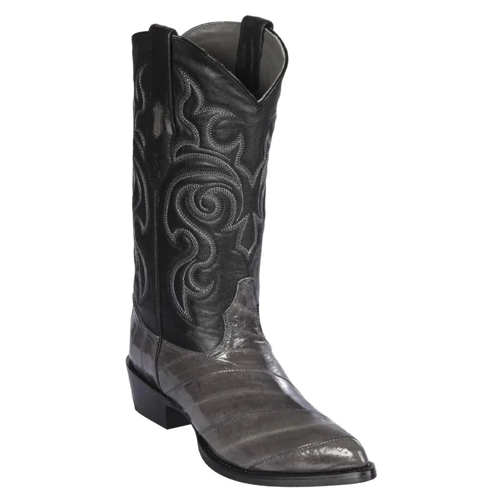 Los Altos 990109 Men's Gray Genuine Caiman Tail J Toe Cowboy Boots