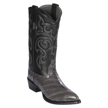 Los Altos 990109 Men's Gray Genuine Caiman Tail J Toe Cowboy Boots
