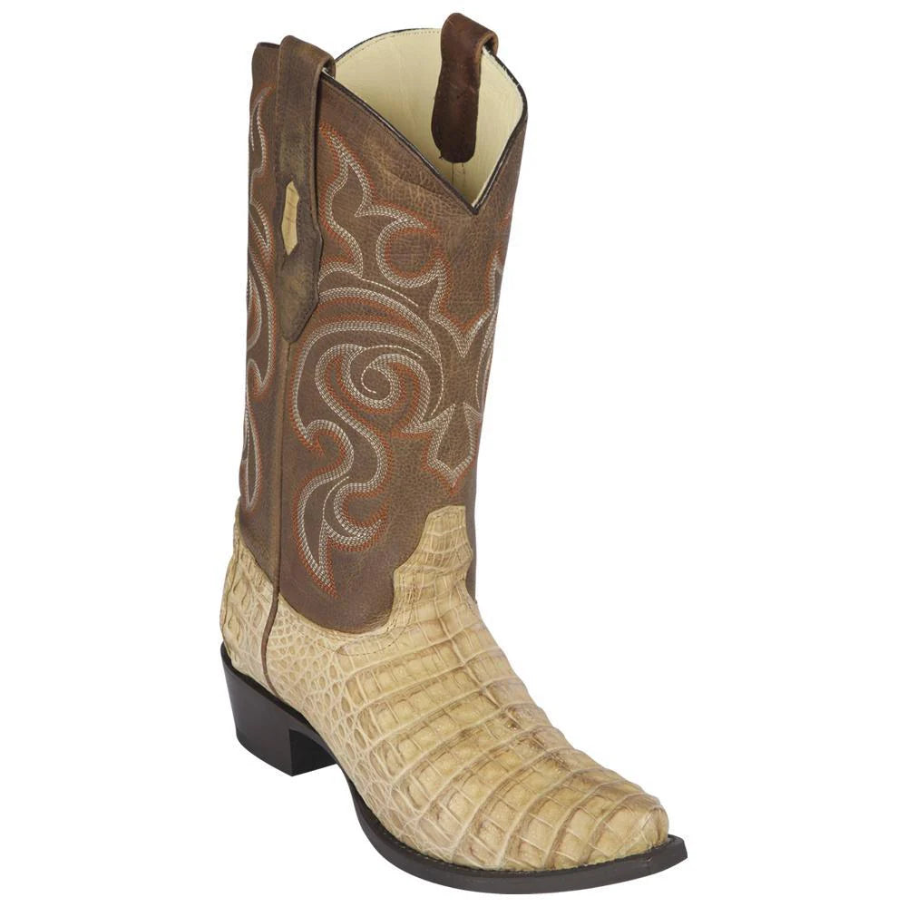 Los Altos 94G8251 Men's Honey Genuine Caiman Belly Snip Toe Cowboy Boots