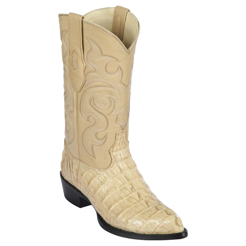 Los Altos 990111 Men's Oryx Genuine Caiman Tail J Toe Cowboy Boots