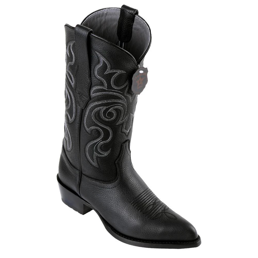 Los Altos 992705 Men's Black Genuine Grisly J Toe Cowboy Boots