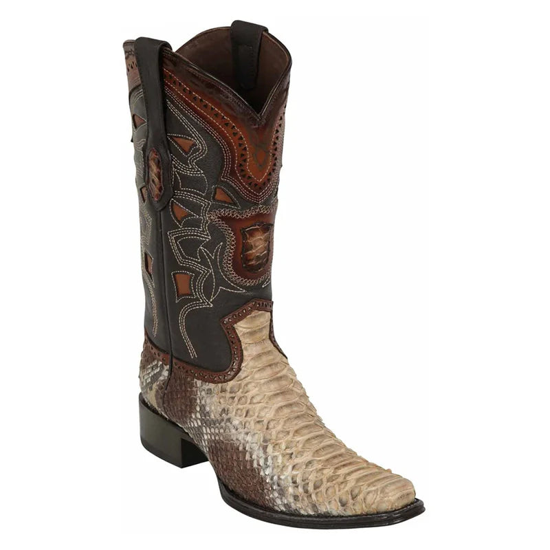 Los Altos 765711 Men's Oryx Genuine Python European Square Toe Cowboy Boots