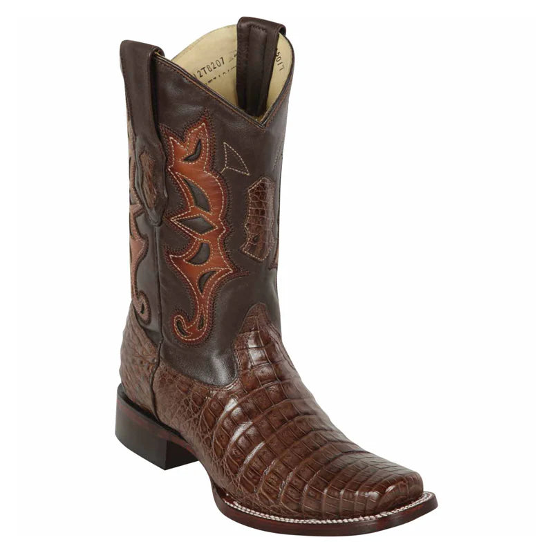 Los Altos 812T8207 Men's Brown Genuine Caiman Belly Rodeo Boots