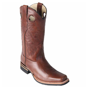 Los Altos 8133807 Men's Brown Genuine Pull Up Rodeo Boots