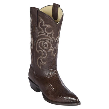 Los Altos 990707 Men's Brown Genuine Teju J Toe Cowboy Boots