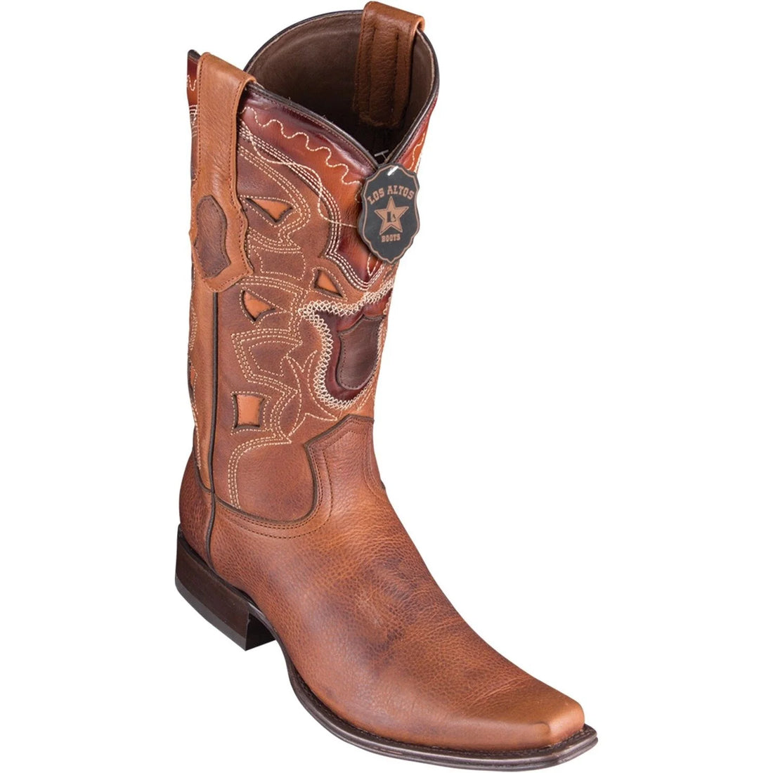 Los Altos 769940 Men's Walnut Genuine European Square Toe Cowboy Boots