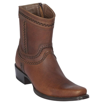 Los Altos 76B9940 Men's Walnut Genuine European Square Toe Cowboy Boots