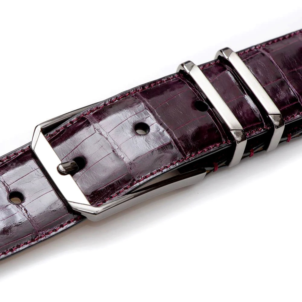 Mezlan AO11115 Crocodile Burgundy Belt