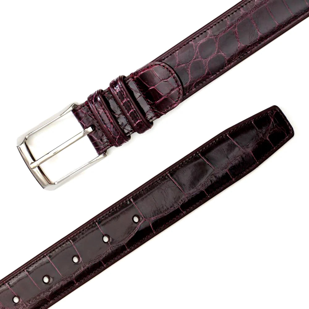 Mezlan AO7907 Alligator Burgundy Belt