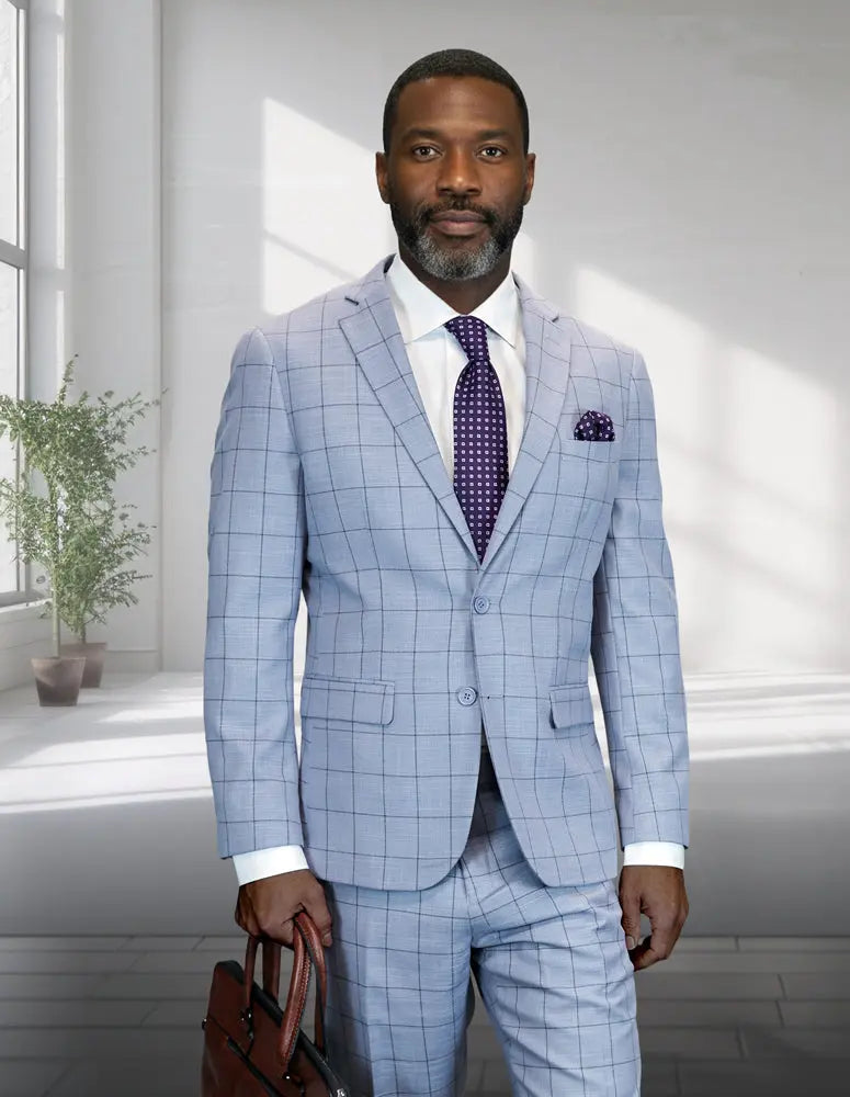 Statement AG-109 Grey Super 200's Italian Wool Suit