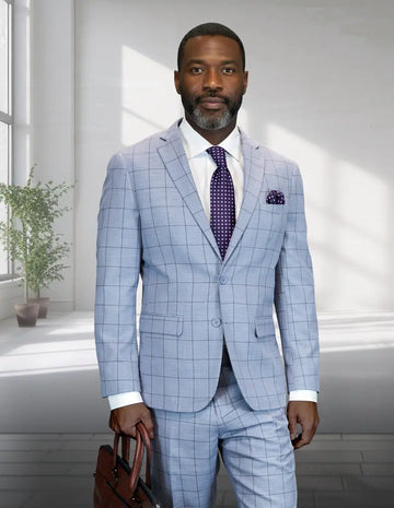 Statement AG-109 Grey Super 200's Italian Wool Suit