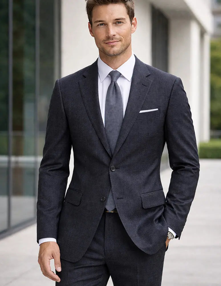 Statement AG-110 Navy Super 200's Italian Wool Suit