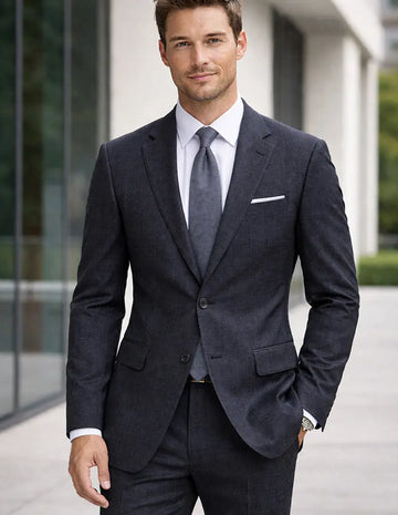 Statement AG-110 Navy Super 200's Italian Wool Suit