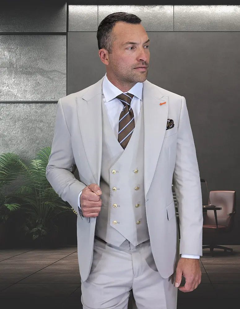 Statement Amiri Ash Super 200's Italian Wool Vested Suit