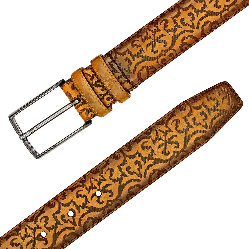 Mezlan AO11677 Camel Genuine Leather Calfskin Belt