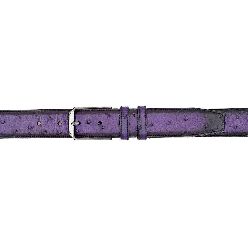 Mezlan AO11678 Purple Genuine Ostrich Skin Belt