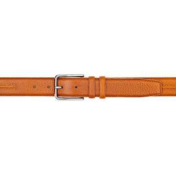 Mezlan AO11671 Cognac Genuine Leather Deerskin Belt