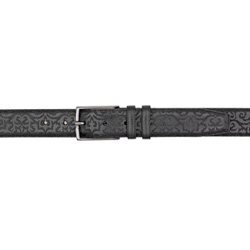 Mezlan AO11677 Black Genuine Leather Calfskin Belt
