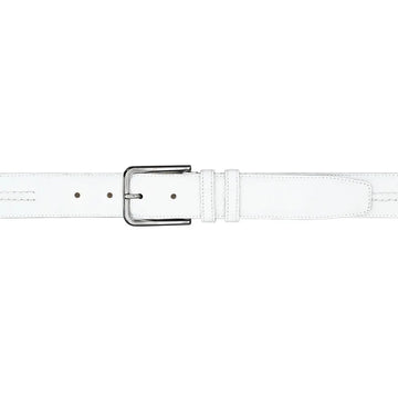 Mezlan AO11671 White Genuine Leather Deerskin Belt